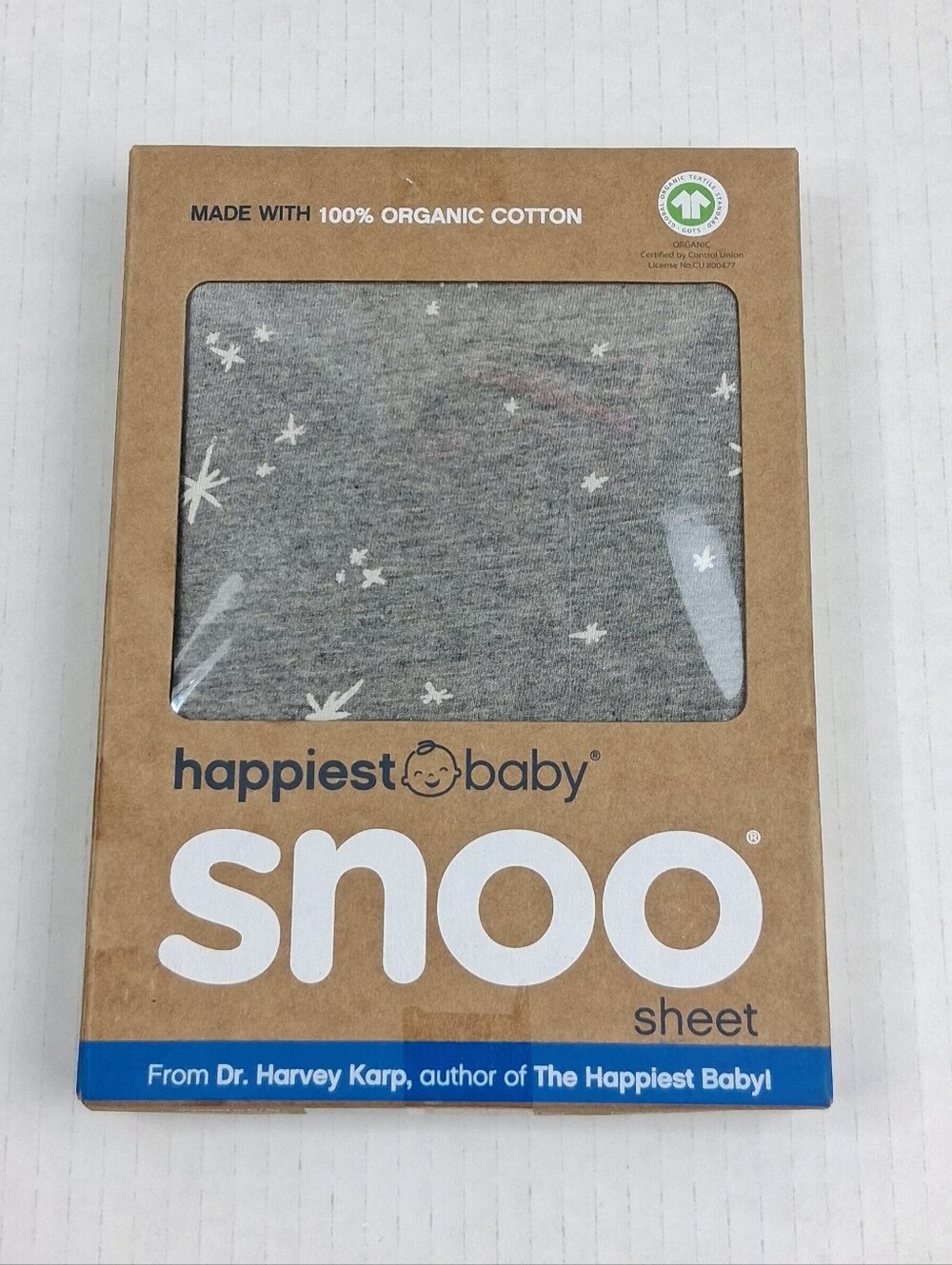 Happiest Baby SNOO Baby Bassinet Gray w/Stars Fitted Sheet